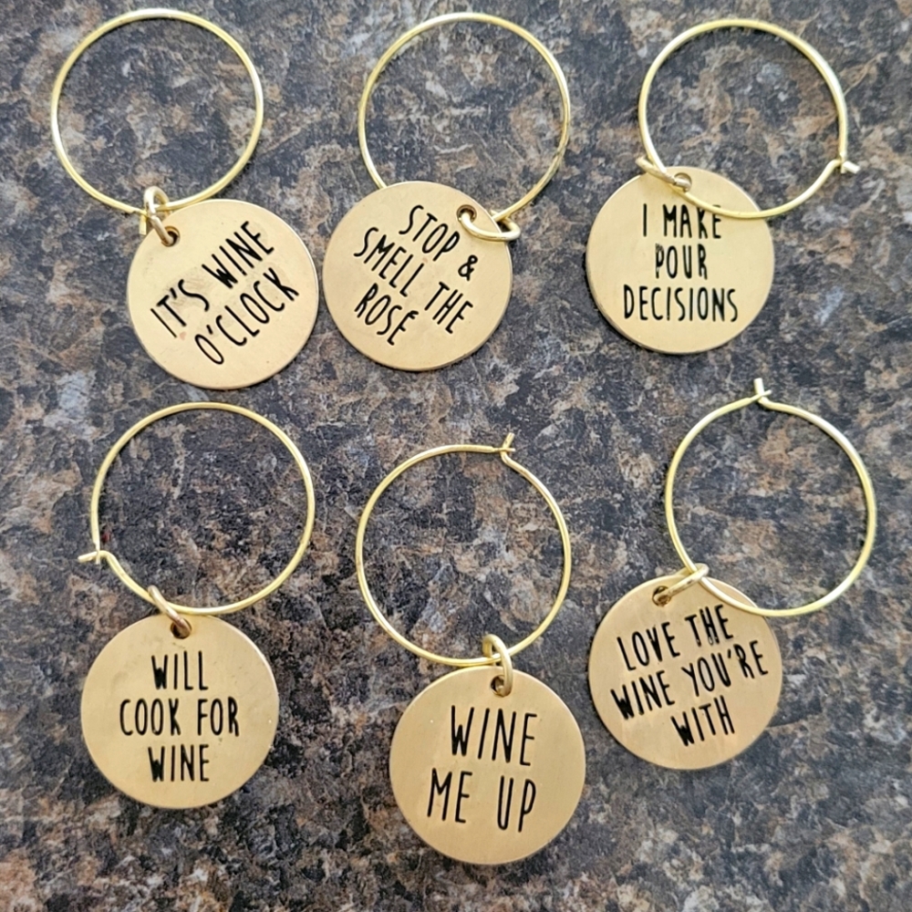 BUNDLE - Gold Wine Charm Set